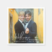 Serviette En Papier Mariage gay Deux Pièces Photo (Devant)