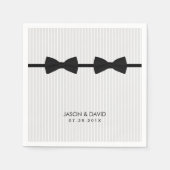Serviette En Papier Mariage gay double Bow Cravate classique (Devant)