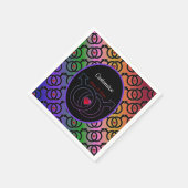 Serviette En Papier Mariage gay personnalisées en papier arc-en-ciel s (Coin)