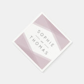 Serviette En Papier Mariage géométrique à couche maure (Coin)