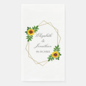 Serviette En Papier Mariage géométrique tournesol (Devant)