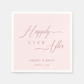 Serviette En Papier Mariage Gold Blush Rose personnalisé (Devant)