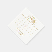 Serviette En Papier Mariage Gold du calendrier juillet (Coin)
