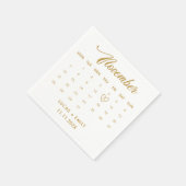 Serviette En Papier Mariage Gold du calendrier novembre (Coin)