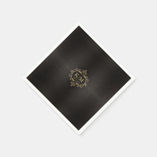 Serviette En Papier Mariage Gold Filigree fin ID871 (Coin)