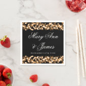 Serviette En Papier Mariage Gold Hollywood Glam (En situation)