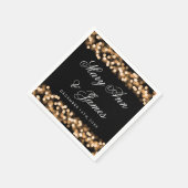 Serviette En Papier Mariage Gold Hollywood Glam (Coin)