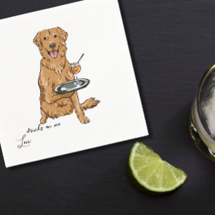 Serviette En Papier Mariage Golden Retriever