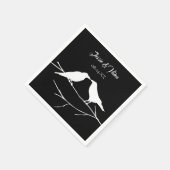 Serviette En Papier Mariage gothique de corbeaux (Coin)