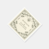 Serviette En Papier Mariage gothique de la carte Tarot d'olive (Coin)