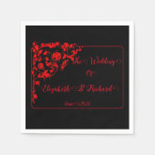 Serviette En Papier Mariage gothique foncé (Devant)