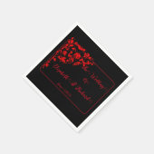 Serviette En Papier Mariage gothique foncé (Coin)