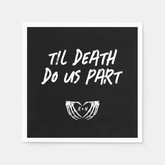 Serviette En Papier Mariage gothique Napkins, Mariage d'Halloween (Devant)
