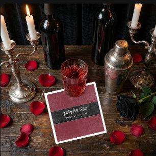 Serviette En Papier Mariage gothique noir corbeau vin sombrement à jam