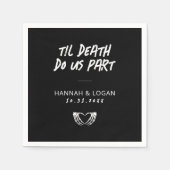 Serviette En Papier Mariage gothique serviettes, Mariage d'Halloween s (Devant)