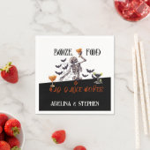 Serviette En Papier Mariage gothique Squelette Booze nourriture Mauvai (En situation)