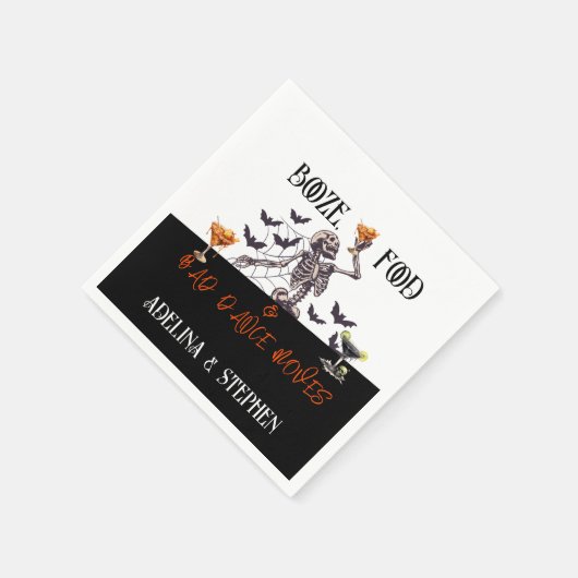 Serviette En Papier Mariage gothique Squelette Booze nourriture Mauvai (Coin)