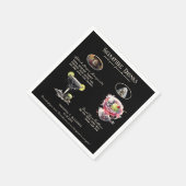 Serviette En Papier Mariage gothique Whimsigoth Chien Signature Boisso (Coin)