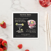 Serviette En Papier Mariage gothique Whimsigoth Signature Boissons (En situation)