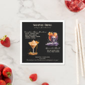 Serviette En Papier Mariage gothique Whimsigoth Signature Boissons (En situation)