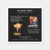 Serviette En Papier Mariage gothique Whimsigoth Signature Boissons (Devant)