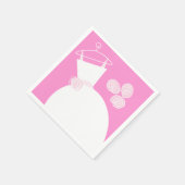 Serviette En Papier Mariage Gown rose (Coin)