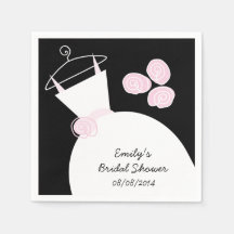 Mariage Gown rose nuptiale douche 'Texte' noir