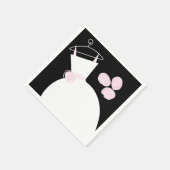 Serviette En Papier Mariage Gown rose papier serviette noir (Coin)