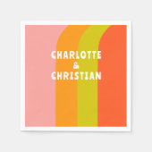 Serviette En Papier Mariage Gras rétro Citrus (Devant)