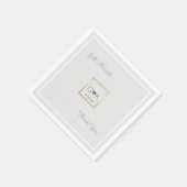 Serviette En Papier mariage gris pâle monogrammé (Coin)