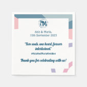 Serviette En Papier mariage grovy Cool Couleurs été (Devant)
