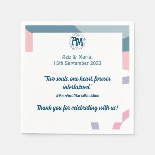 Serviette En Papier mariage grovy Cool Couleurs été (Devant)