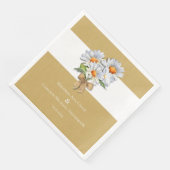 Serviette En Papier Mariage Happy Daisy (Coin)