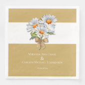 Serviette En Papier Mariage Happy Daisy (Devant)
