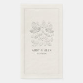 Serviette En Papier Mariage Haven blanc Ecru Diner Papier Naples (Devant)