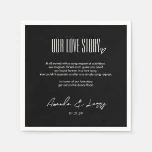 Serviette En Papier Mariage Histoire d'Amour Moderne