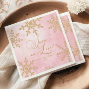 Serviette En Papier Mariage Hivernal Sous La Neige Rêve de Fête de Fia