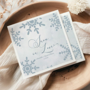 Serviette En Papier Mariage hivernal sous la neige Rêve de Noël Enterr