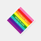 Serviette En Papier Mariage homosexuel LGBT Drapeau arc-en-ciel origin (Coin)