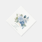 Serviette En Papier Mariage Hydrangea (Coin)
