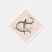 Serviette En Papier Mariage Hydrangea et Ivy Ampersand (Coin)