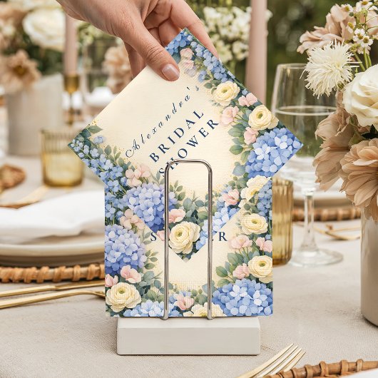 Serviette En Papier Mariage Hydrangea Floral Classique