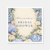 Serviette En Papier Mariage Hydrangea Floral Classique (Devant)