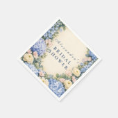 Serviette En Papier Mariage Hydrangea Floral Classique (Coin)