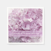 Serviette En Papier Mariage Hydrangea rose doux (Devant)