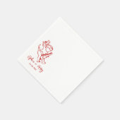 Serviette En Papier Mariage Icône Cupid Cherub dessiné à la main (Coin)