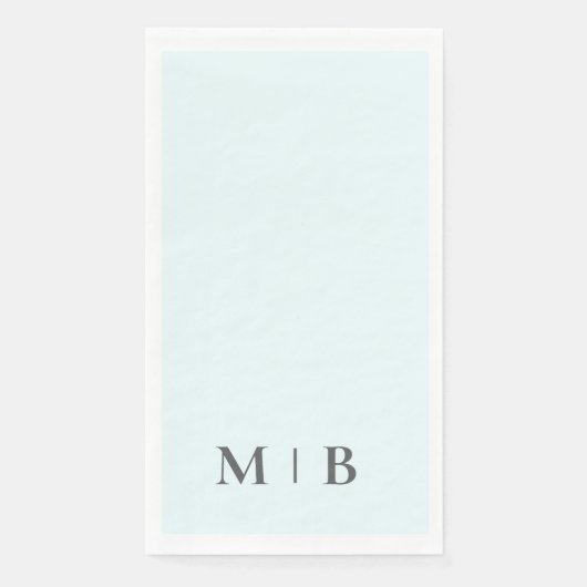 Serviette En Papier Mariage Icy Blue contemporain (Devant)