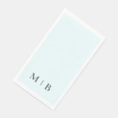 Serviette En Papier Mariage Icy Blue contemporain (Coin)