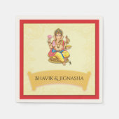 Serviette En Papier Mariage indien Ganesha Napkin (Devant)