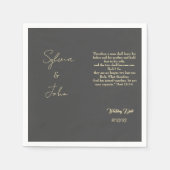 Serviette En Papier Mariage intemporel (Devant)